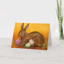 Painted Easter Bunny Card