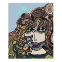 Painted Face Poster posters by MyOtherPlanet Painted Face Poster posters