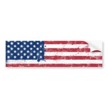 Painted Flag of the USA Bumper Stickers