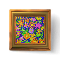 Painted Floral Composition (frame effect border) buttons