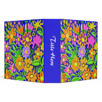 Painted Floral Design (2in ring) binders by artberry Painted Floral Design (2in ring) binders