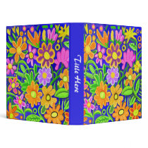 Painted Floral Design binders by artberry Painted Floral Design binders