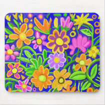 Painted Floral Design mousepads by artberry Painted Floral Design mousepads