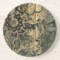 Painted floral on wood artwork. coasters