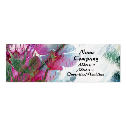Painted Floral Small Business Cards (front side)