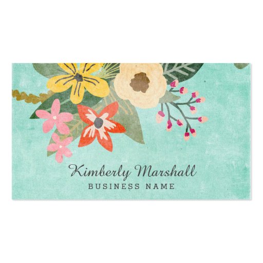 Painted Florals Business Card (front side)