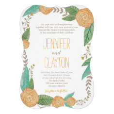 Painted Florals Wedding Invitations Personalized Announcements