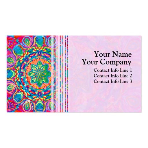 Painted Flower Business Card Template (front side)