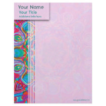 Painted Flower Custom Letterhead