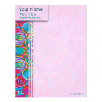 Painted Flower Custom Letterhead