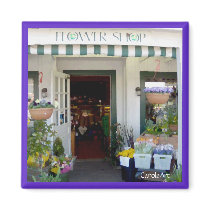 Painted Flower Shop Magnet by GreenGardenGates Painted Flower Shop Magnet