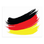 Painted german flag postcard