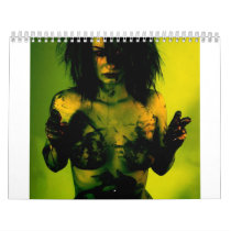 painted girl calendar by Kachoozie painted girl calendar