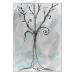 Painted Gothic Tree Card