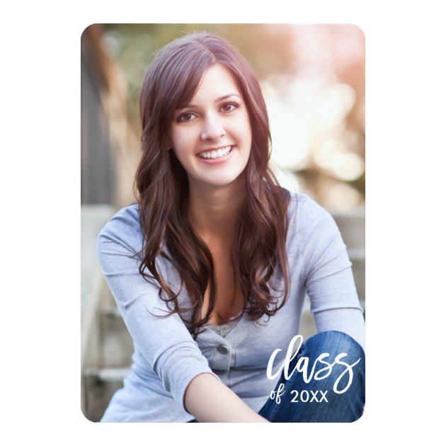 Painted Graduate Photo Graduation Invitation