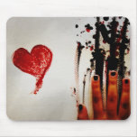 Painted Heart Mouse Pad