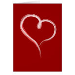 Painted heart Valentine's day card cards