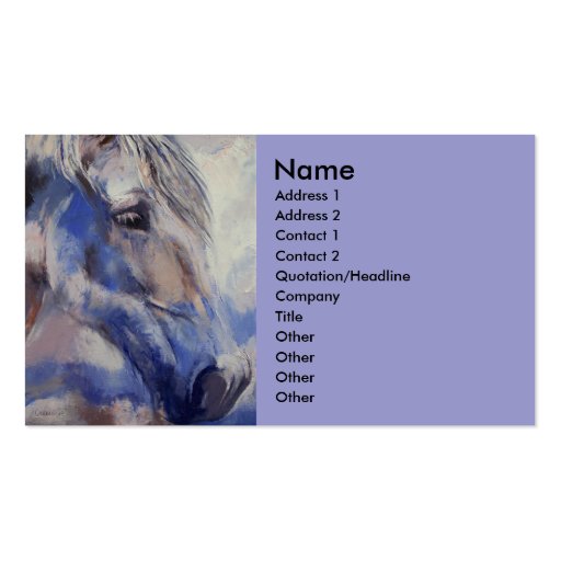 Painted Horse Business Card (front side)