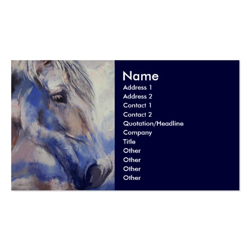 Painted Horse Business Card (front side)