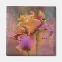 Painted Iris Art Magnet