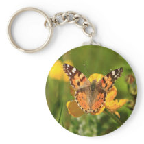 Painted Lady Butterfly Keychain
