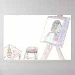Painted Lady Sketch by jlp Posters