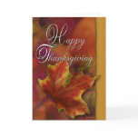 Painted leaf on Gold-Thanksgiving Cards