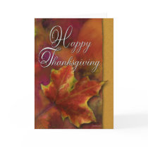 Painted leaf on Gold-Thanksgiving cards by William63 Painted leaf on Gold-Thanksgiving cards