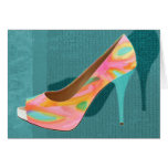 Painted Leather Platform Pumps Card