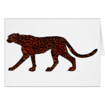 Painted Leopard Card