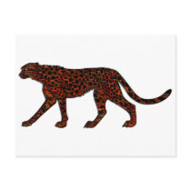 Painted Leopard Post Cards