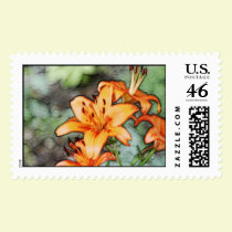 Painted Lilies postage