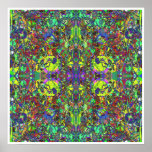 Painted Lines of Color Poster