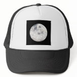 Painted Moon On Black Trucker Hat