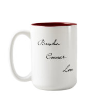 Painted Om "Just Be" Mug by CarmenWalsh Painted Om "Just Be" Mug