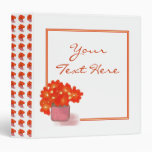 Painted Orange Daisies-Binder