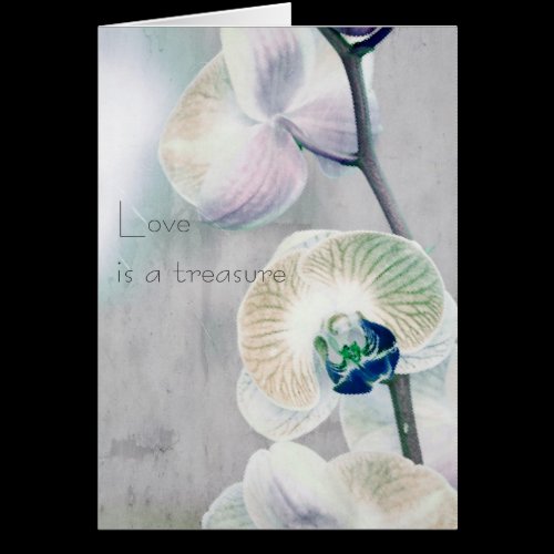 Painted Orchid Love Card