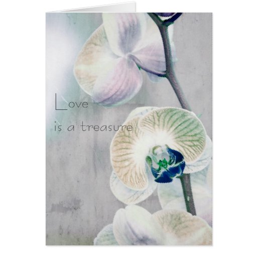 Painted Orchid Love Card