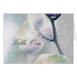 Painted Orchid Wedding Table Card
