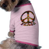 Painted Peace Dog T-Shirt pet clothing by wingedturtle Painted Peace Dog T-Shirt pet clothing