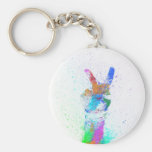 Painted Peace Key Chain