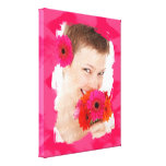 Painted Photo Frame Fuchsia Pink Gallery Wrapped Canvas