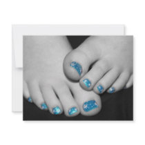 painted piggies invitations
