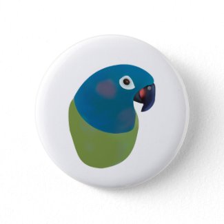 Painted Pionus Parrot button