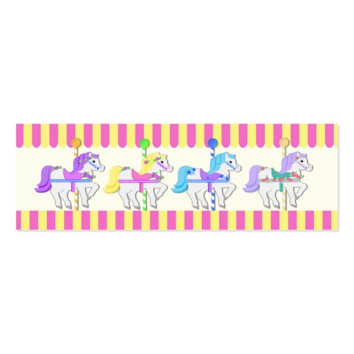 Painted Ponies Gift Tag Business Card Templates (back side)