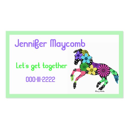 Painted Pony Calling Card Business Card Template