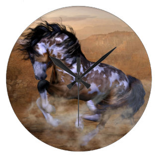 Painted Pony Wall Clock