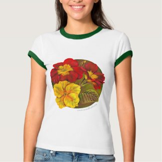 Painted primula fine art t-shirt shirt