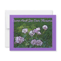 Painted Purple Flower Garden invitations by allthingsnatural Painted Purple Flower Garden invitations