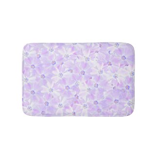 Painted Purple Flowers Bath Mats